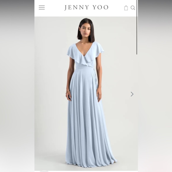 Jenny Yoo Whisper Blue Bridesmaid Dress - Size 8 - Picture 1 of 6
